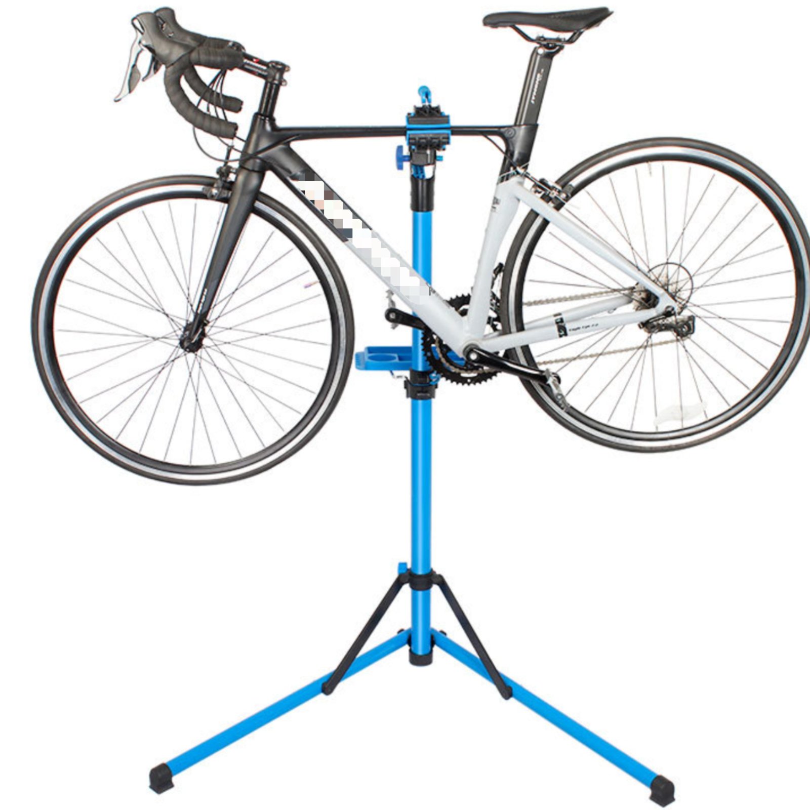 Sports Equipment Repair - 折りたたみ式自転車修理スタンド 折りたたみ式アルミ製自転車修理スタンド サイクルワークスタンド ツールトレイ スポーツ用品 安定した4脚ベース