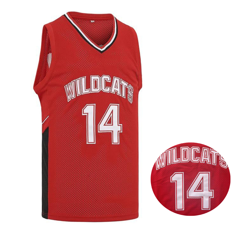 Sports Equipment Jersey - 映画「ワイルドキャッツ」高校 # 14 トロイ・ボルトン # 8