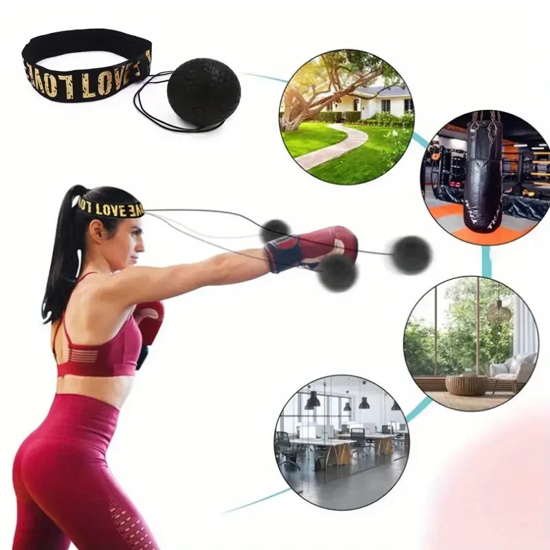 Sports Equipment Companies - 1/3 個ボクシングスピードボールヘッドマウント Pu パンチサンダトレーニングハンドアイリアクションホームサンドバッグフィットネス機器ジムムエタイ