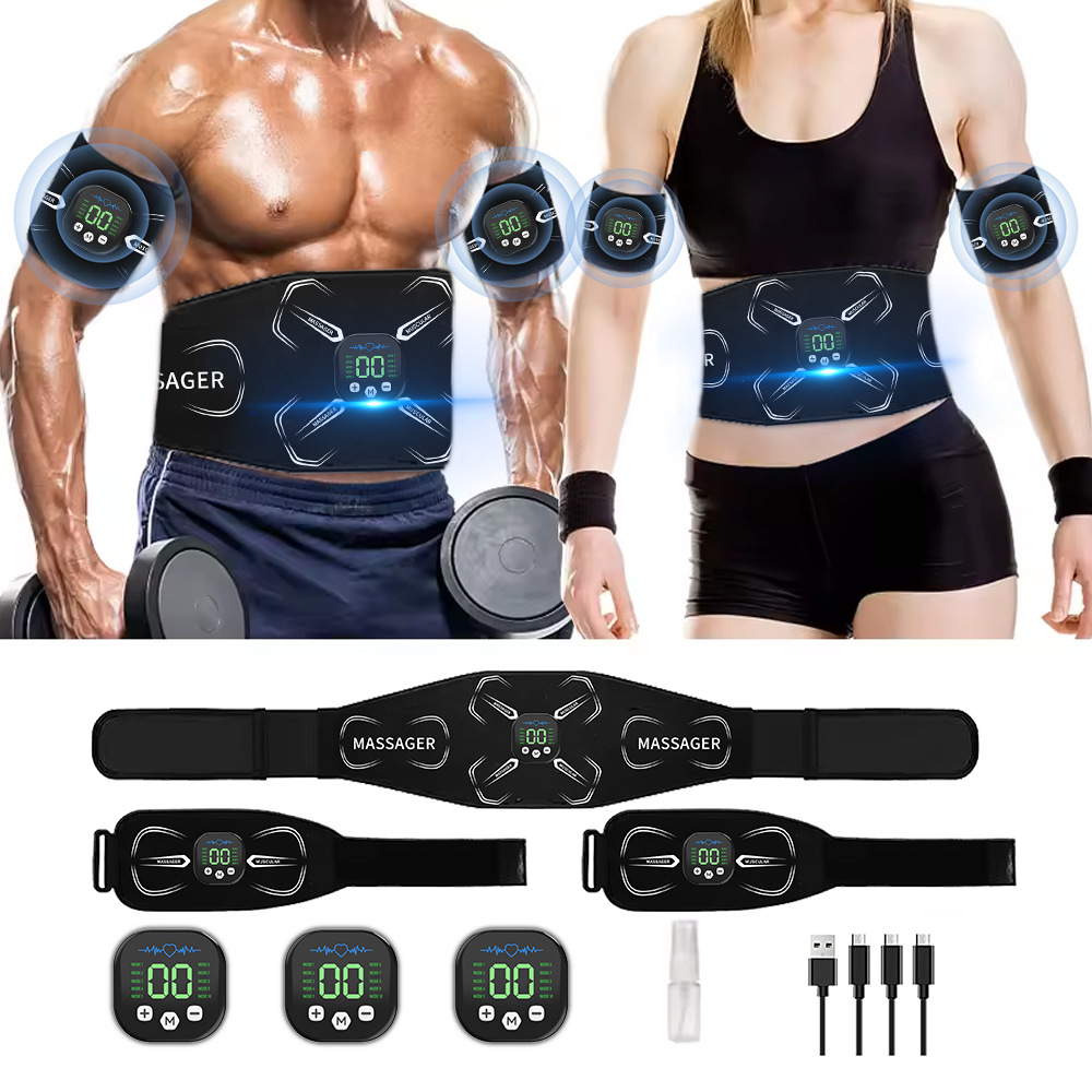 Sports Equipment Club - EMS 筋肉刺激装置腹部トレーナー腹筋トナー腕腹脚エクササイズワークアウト減量脂肪燃焼ホームジムフィットネス機器