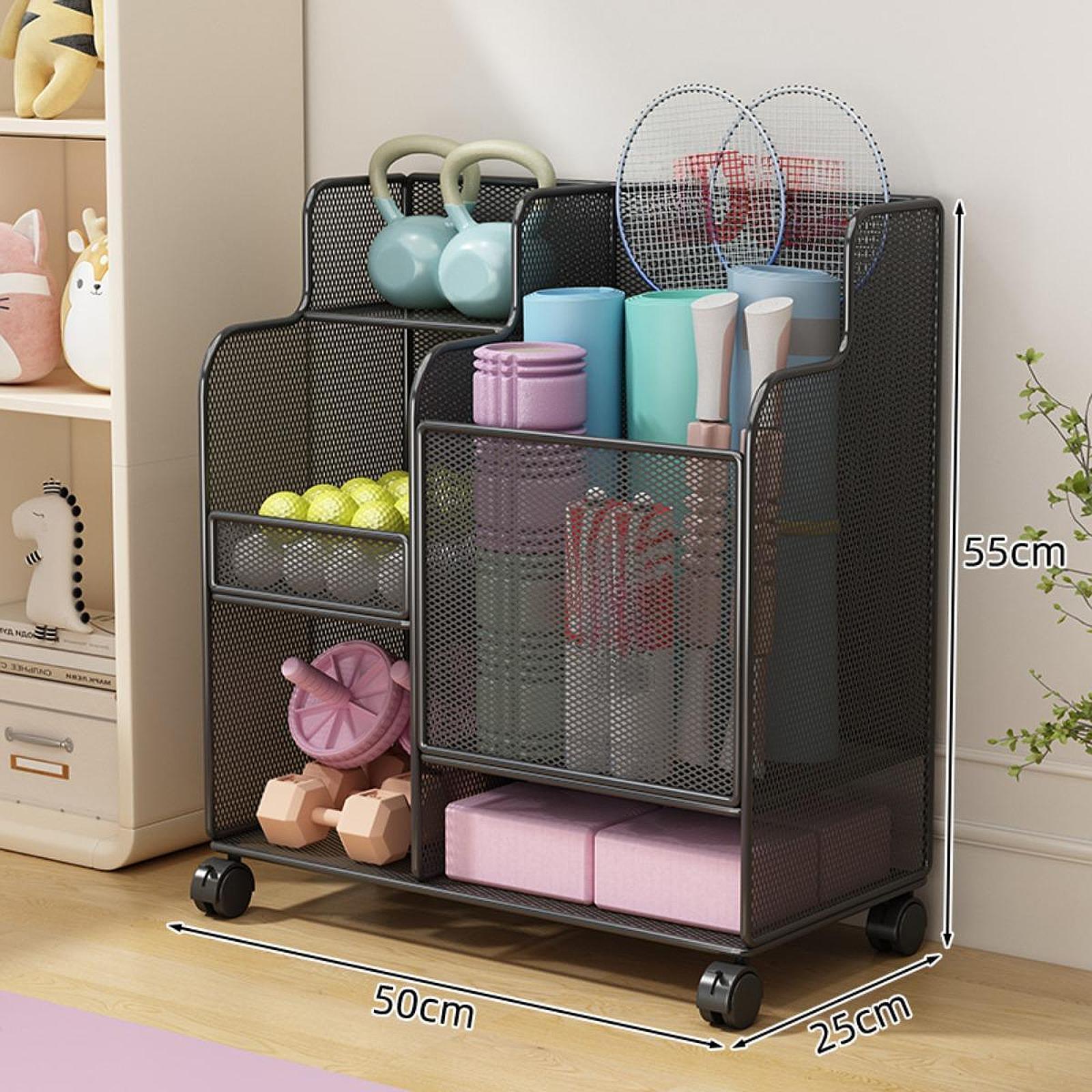 スポーツ用品収納ラック（ホイール付き）大容量マットスタンドオ - Sports Equipment Garage Storage のレビューと価格