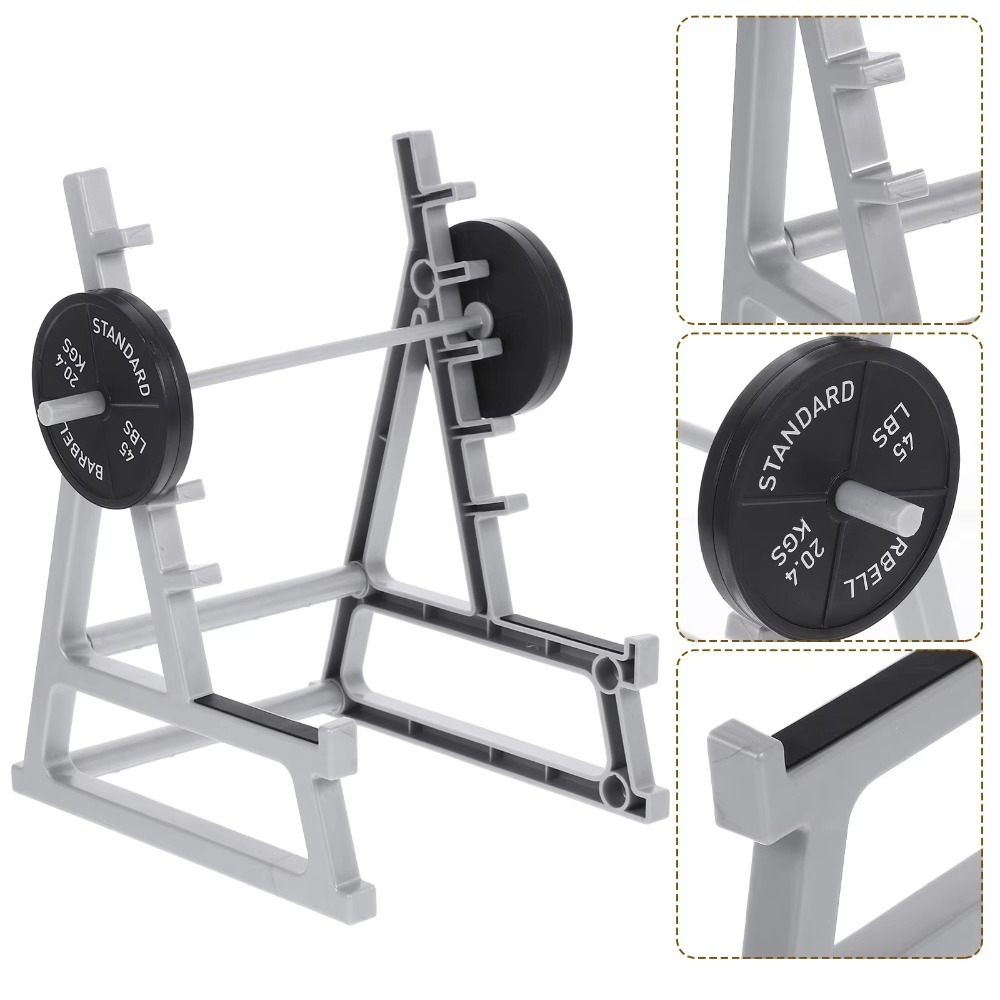 新しいバーベルとウェイトバーベルラックペンホルダージムテーマ - Sports Equipment Holder のレビューと価格