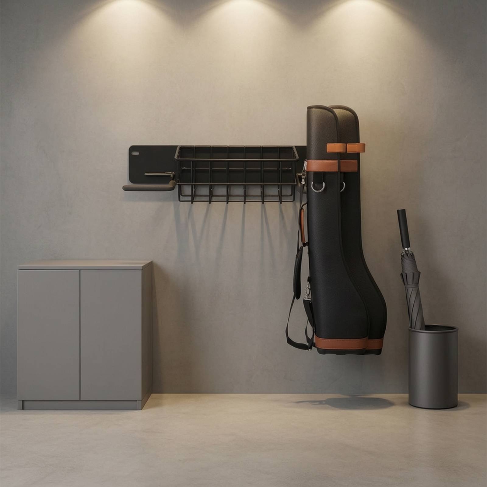 ゴルフ収納ラック 壁掛けゴルフラック バスケット付き スポー - Sports Equipment Garage Storage のレビューと価格