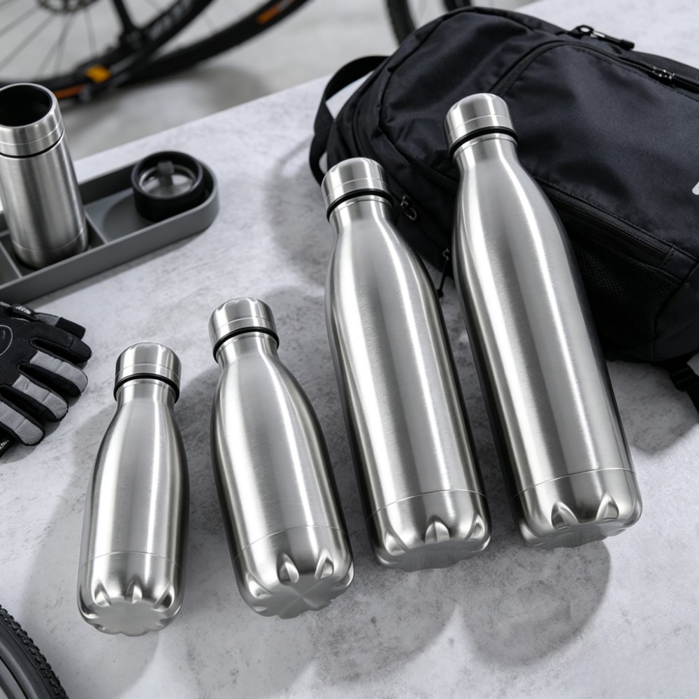500/1000ml ステンレス製ウォーターボトル ポータブ - Sports Equipment In School のレビューと価格