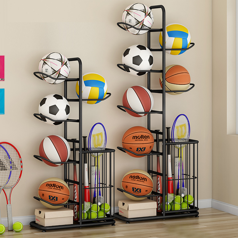 スポーツボール収納ラックバスケットボールバドミントンバレーボ - Sports Equipment Badminton のレビューと価格