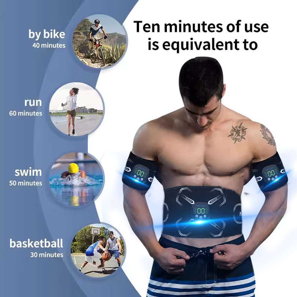 EMS 筋肉刺激装置腹部トレーナー腹筋トナー腕腹脚エクササイ - Sports Equipment Club のレビューと価格