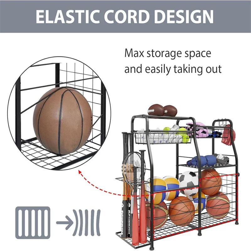 2026 ボール収納ラック ガレージオーガナイザーシステム  - Sports Equipment Garage Storage のレビューと価格